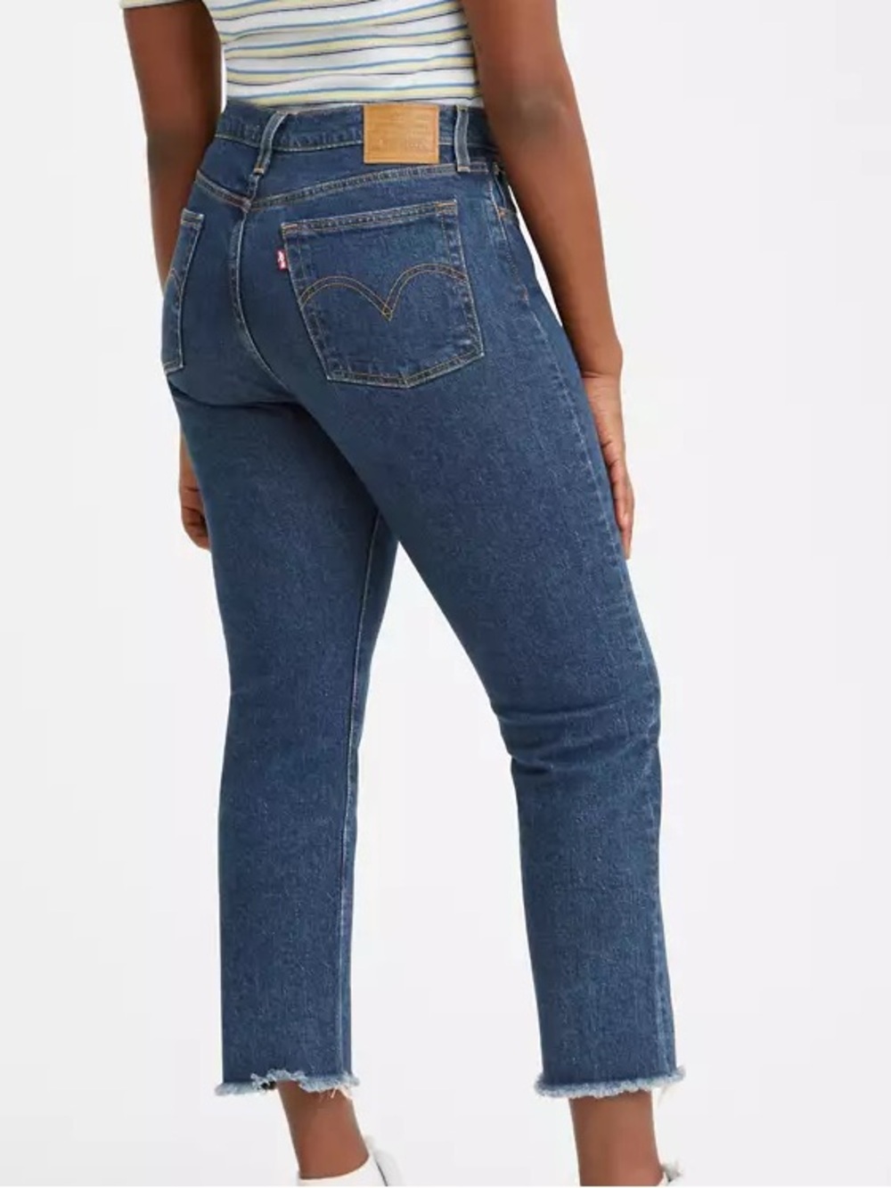 LEVI'S (27) Wedgie Straight Ankle Jeans Vintage-Inspired High Rise Raw Hem